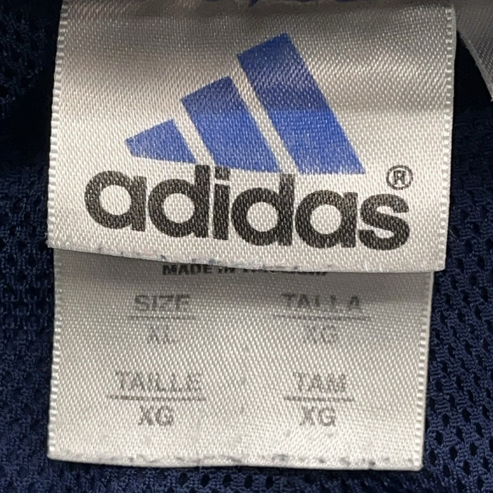 Adidas Track Pants Mens XL Vintage Y2K Baggy Streetwear Mesh Lined Blue Zip Legs - Picture 8 of 12